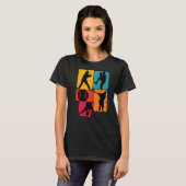 Baseball-speler Retro T-shirt (Voorkant volledig)