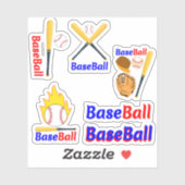 Baseball speler Sticker Pack stickers (Vel)