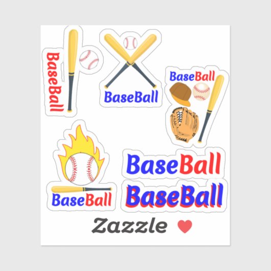 Baseball speler Sticker Pack stickers (Vel)