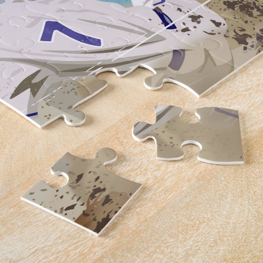 Baseball-speler veilig thuis in bord legpuzzel (Zijkant)