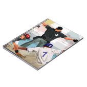 Baseball-speler veilig thuis in bord notitieboek (Linkerzijde)