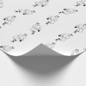 Baseball-spelers AANGEPASTE ACHTERGRONDKLEUR Cadeaupapier (Hoek)