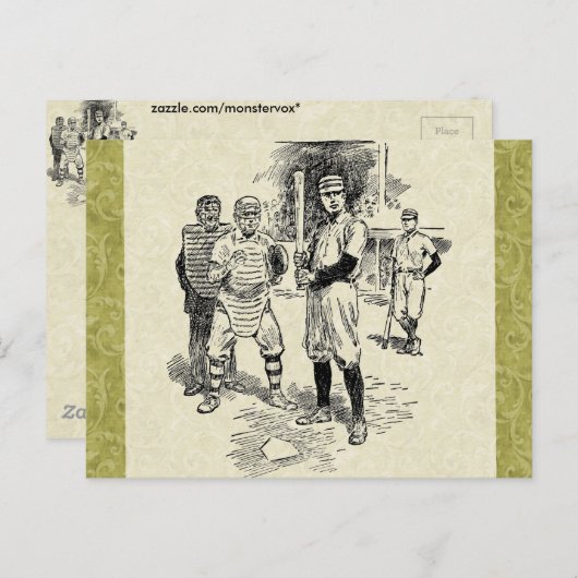 Baseball:spelers Briefkaart (Voorkant / Achterkant)