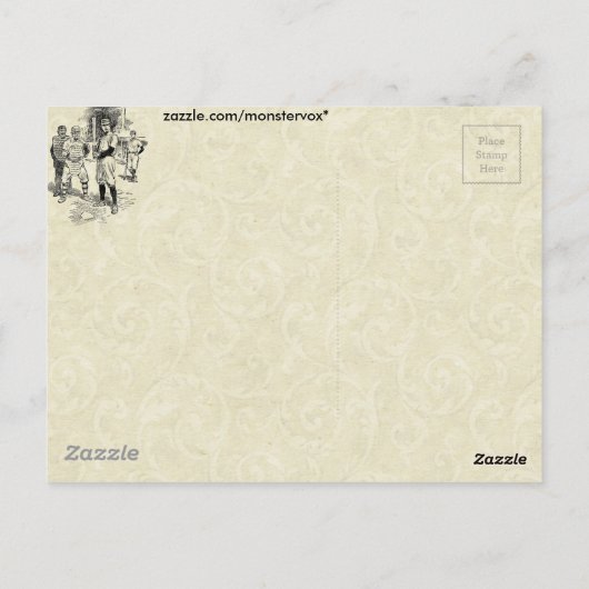 Baseball:spelers Briefkaart (Achterkant)