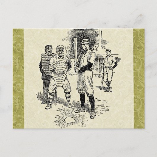 Baseball:spelers Briefkaart (Voorkant)