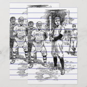 Baseball:spelers Briefpapier (Voorkant / Achterkant)