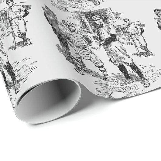 Baseball:spelers Cadeaupapier (Rol Hoek)