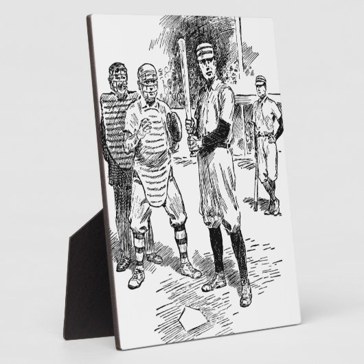 Baseball:spelers Fotoplaat (Zijkant)