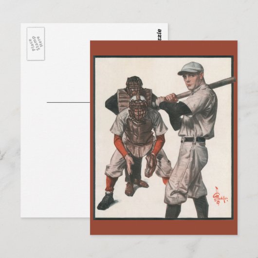  Baseball-spelers in sport Briefkaart (Voorkant / Achterkant)