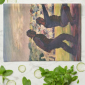  Baseball-spelers in sport in een game Theedoek (Gevouwen)