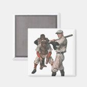 Baseball-spelers in sport Magneet (Voorkant / Achterkant)