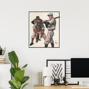  Baseball-spelers in sport Poster