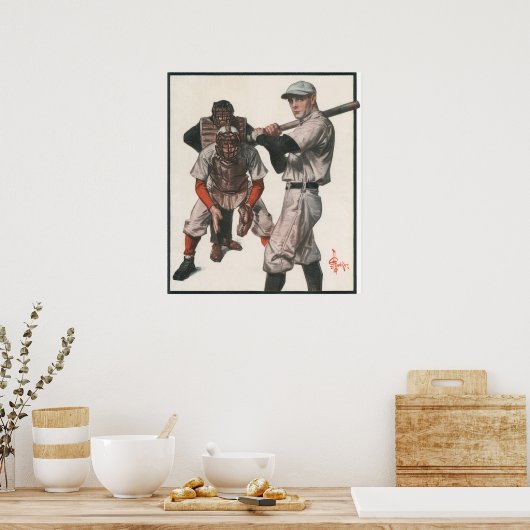  Baseball-spelers in sport Poster (Keuken)
