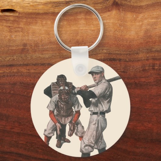  Baseball-spelers in sport Sleutelhanger (Achterkant)