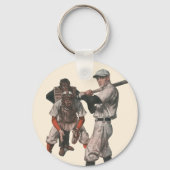  Baseball-spelers in sport Sleutelhanger (Achterkant)