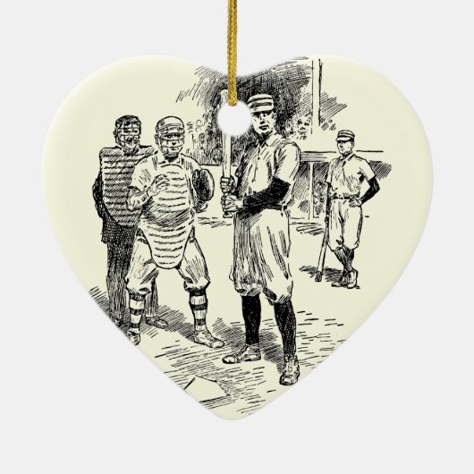 Baseball:spelers Keramisch Ornament (Achterkant)