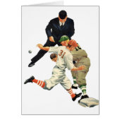  Baseball-spelers op sportgebied, veilig op het Bo (Voorkant)