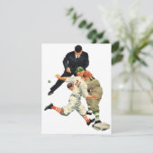  Baseball-spelers op sportgebied, veilig op het Bo (Staand voorkant)