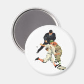  Baseball-spelers op sportgebied, veilig op het Bo Magneet (Voorkant / Achterkant)