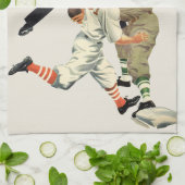  Baseball-spelers op sportgebied, veilig op het Bo Theedoek (Gevouwen)