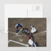 Baseball-spelers schuiven in basis briefkaart (Voorkant / Achterkant)