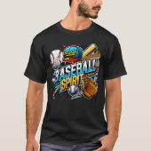 Baseball Spirit: spelen met passie T-shirt (Voorkant)