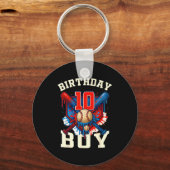 Baseball Splash Drip 10th Birthday Srts Lover Boy  Sleutelhanger (Voorkant)