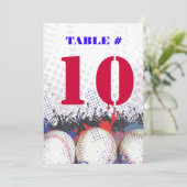 BASEBALL SPLATTER Bar Bat Mitzvah Uitnodiging (Staand voorkant)