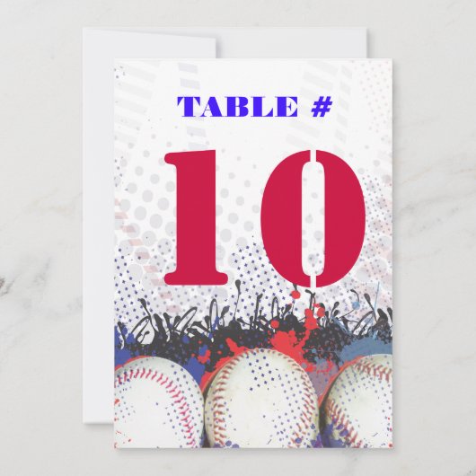 BASEBALL SPLATTER Bar Bat Mitzvah Uitnodiging (Achterkant)