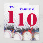BASEBALL SPLATTER Bar Bat Mitzvah Uitnodiging (Voorkant / Achterkant)