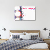 BASEBALL Splatter Sign-In Memory Board Canvas Afdruk (Insitu (Slaapkamer))