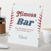 Baseball Sport Bachelorette Mimosa Bar Sign Reclamebord Met Voetstuk (Insitu)