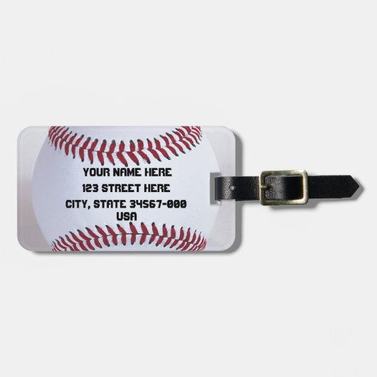 Baseball-sport Bagagelabel (Voorkant horizontaal)