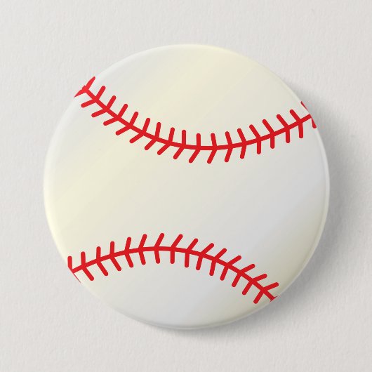 Baseball Sport Ball Ronde Button 7,6 Cm (Voorkant)