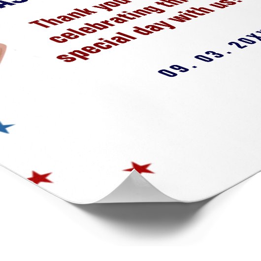 Baseball Sport Bay douche Verjaardag Favorieten te Poster (Hoek)