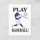 Baseball Sport Coach Speler Visitekaartje (Voorkant)