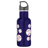Baseball-sport Cute Kinder Water Flacon met naam Waterfles (Achterkant)