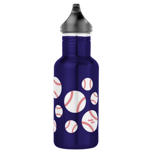 Baseball-sport Cute Kinder Water Flacon met naam Waterfles (Rechts)
