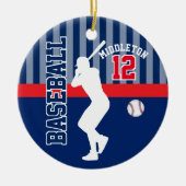 Baseball ⚾ Sport - Dark Blue - Batter Keramisch Ornament (Voorkant)