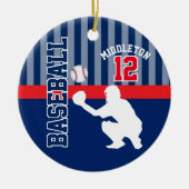 Baseball ⚾ Sport - Dark Blue - Catcher Keramisch Ornament (Voorkant)