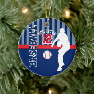 Baseball ⚾ Sport - Dark Blue - Pitcher Keramisch Ornament