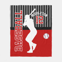 Baseball ⚾ Sport - Dark Red Fleece Deken