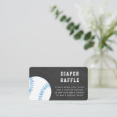 Baseball Sport Diaper Baby shower Raffle Informatiekaartje (Staand voorkant)