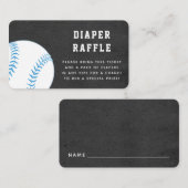 Baseball Sport Diaper Baby shower Raffle Informatiekaartje (Voorkant / Achterkant)