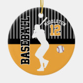 Baseball Sport - Gold Keramisch Ornament (Voorkant)