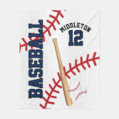 Baseball ⚾ Sport in donkerblauw Fleece Deken (Voorkant)