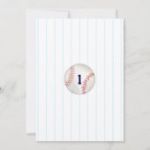 Baseball Sport Jongen 3e Verjaardag Kaart (Achterkant)