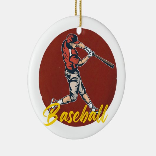 Baseball Sport Keramisch Ornament (Rechts)