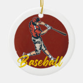 Baseball Sport Keramisch Ornament (Voorkant)