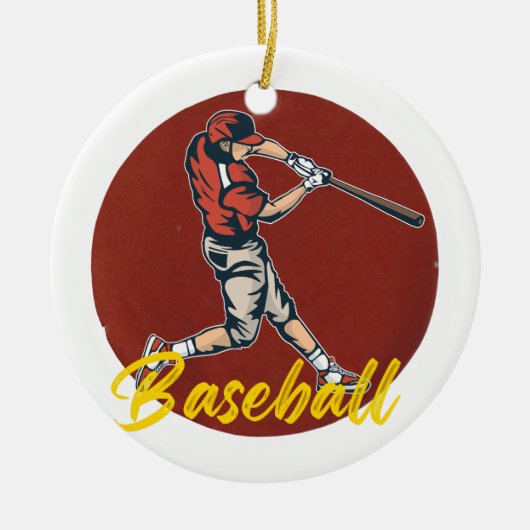 Baseball Sport Keramisch Ornament (Voorkant)